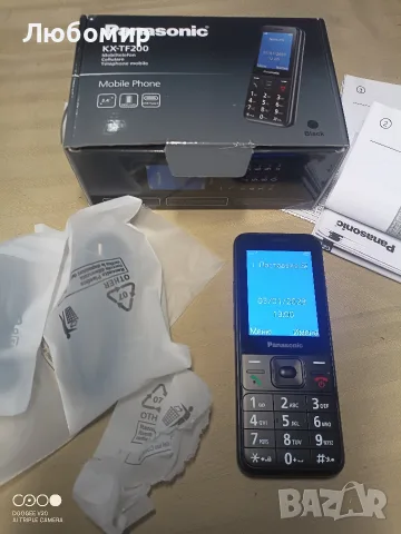 Мобилен телефон Panasonic KX-TF200, черен, снимка 2 - Телефони с две сим карти - 55873606