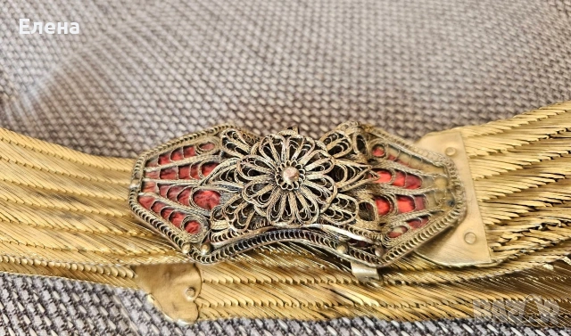 Възрожденски колан с позлата, филигран. Автентичен за носия
