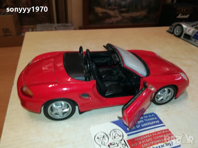 PORSCHE BOXTER 1/18-METAL-ВНОС GERMANY 3010231017, снимка 3 - Колекции - 42775560