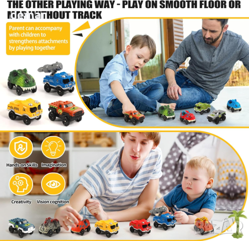 Save Unicorn Tracks Cars Играчки коли диномобили, светещи в тъмното - 3 броя, снимка 5 - Коли, камиони, мотори, писти - 44734646
