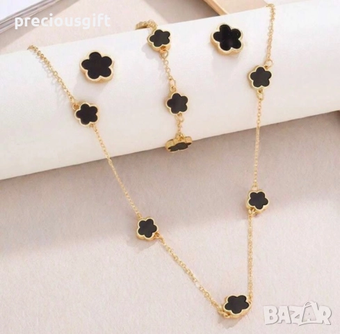 Комплект бижута от 3 части - колие, гривна и обеци, снимка 3 - Бижутерийни комплекти - 52338701