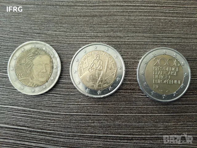 Възпоменателни монети от 2 евро, Италия, Франция, снимка 3 - Нумизматика и бонистика - 56009796