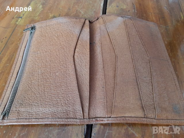 Стар кожен портфейл,портмоне #6, снимка 5 - Антикварни и старинни предмети - 33854012