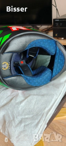 Каска HJC RPHA 10 Plus Green Mamba Размер: M, снимка 7 - Аксесоари и консумативи - 54006214