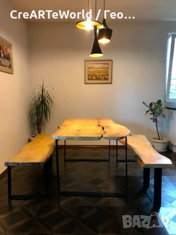 Трапезна маса масив Скандинавски стил / Рустик стил, снимка 10 - Маси - 30484633