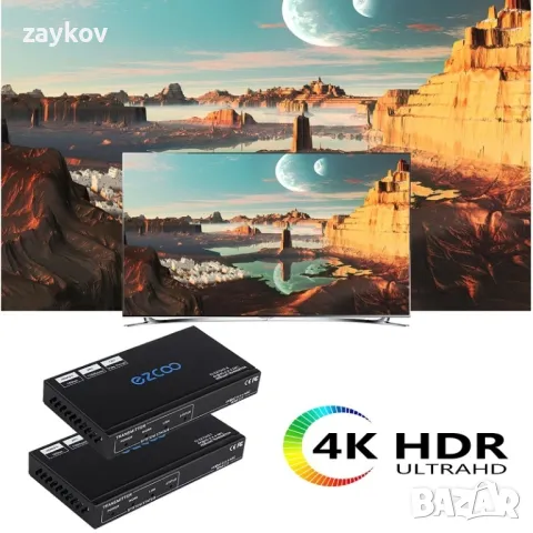 4k60 HDMI ARC удължител, 18G/bps HDBaseT удължител. IR+POE+ SPDIF, снимка 2 - Друга електроника - 47413086