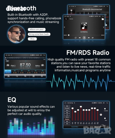Rimoody 2G 64G Android стерео радио за Ford Transit 2015-2019, 9 инча, снимка 8 - Аксесоари и консумативи - 52964412