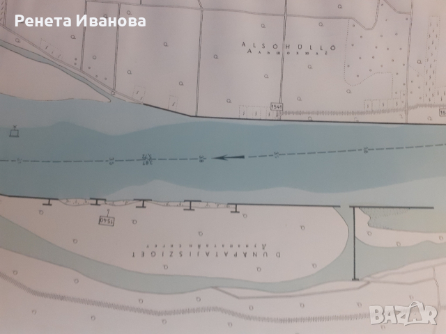 Лоцманская карта реки Дунай  1965 година , снимка 7 - Антикварни и старинни предмети - 44790661