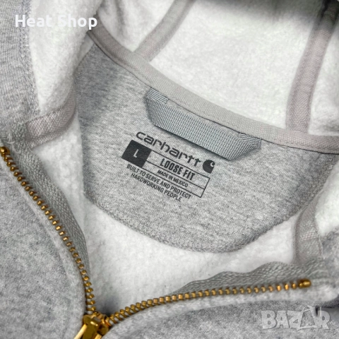 Мъжки суичър Carhartt Lose Fit Midweight Full Zip Fleece Hoodie, снимка 4 - Суичъри - 52770878