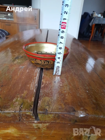 Стара дървена паница,хохлома #11, снимка 5 - Други ценни предмети - 53076872