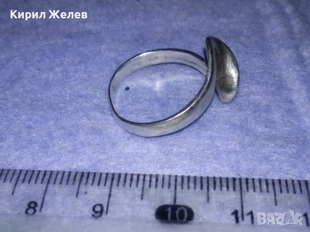 ЕЛЕГАНТЕН СТИЛИЗИРАН ВИНТИДЖ АРТ СРЕБЪРЕН ПРЪСТЕН СРЕБРО 900 ПРОБА МАЙСТОРСКА ИЗРАБОТКА 37869, снимка 7 - Пръстени - 40759808