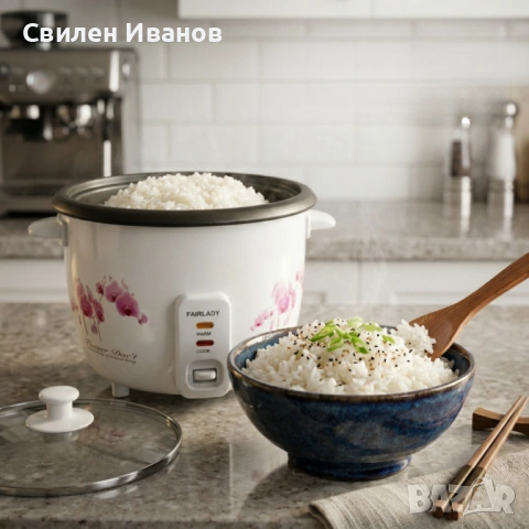 Компактен електрически оризовар 0.6 л с функции