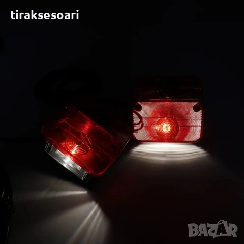 Комплект стопове за ремарке с крушки 7.5 метра кабел и букса 7 пина, снимка 6 - Аксесоари и консумативи - 53037854