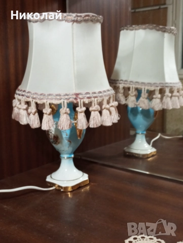 Красива порцеланова нощна лампа , снимка 8 - Антикварни и старинни предмети - 52570150