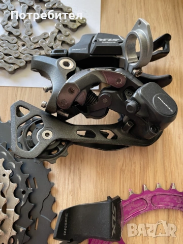 Комплект Shimano Deore XT-SLX, Race Face 11ск цял групсет-монтаж, снимка 4 - Части за велосипеди - 53133094