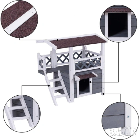 Външна къщичка за кучета и котки / Зимна къща за кучета и котки, снимка 6 - Други стоки за животни - 53119445