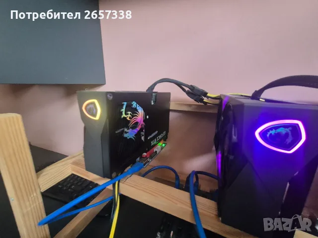 GPU риг 4× RTX 5060 Ti 16GB – 64GB VRAM, i5-12400F, NVMe, почти нов, снимка 2 - Геймърски - 55923174