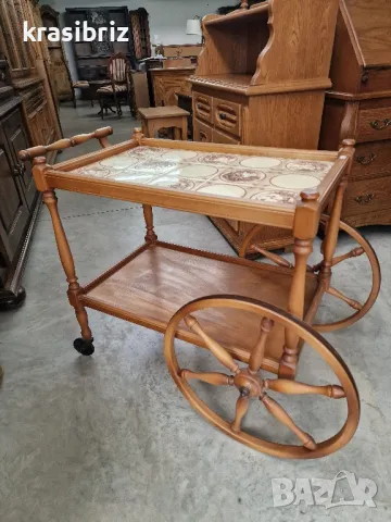 Масивна Количка за Сервиране-внос от ГЕРМАНИЯ!, снимка 1