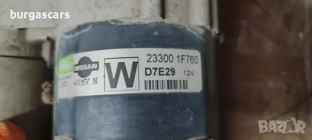 Стартер 23300 1F760 Nissan Micra 1.0-60к.с. K11 - 80лв, снимка 2 - Части - 49829694