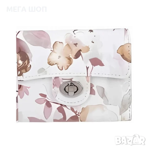 Дамско портмоне с флорален принт, снимка 5 - Портфейли, портмонета - 50485752