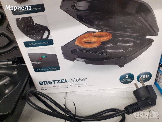 Уред за ГЕВРЕЦИ (бретцели) PRINCESS Pretzel Maker 700W / уред за брецели, снимка 4 - Тостери - 36706559