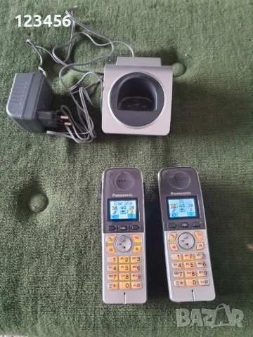Безжични телефони Panasonic със зарядно устройство, снимка 8 - Други - 52875752