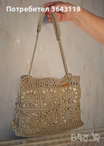 Дамска ръчно- изплетена чанта!, снимка 4 - Чанти - 53949226