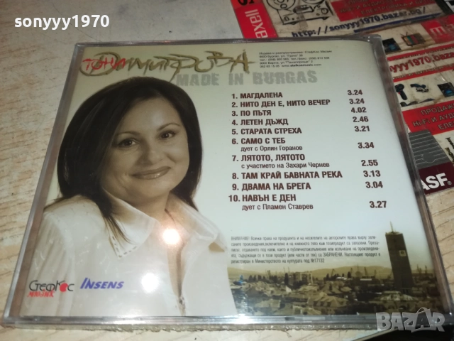 ТОНИ ДИМИТРОВА ЦД 0810251637, снимка 2 - CD дискове - 51987754