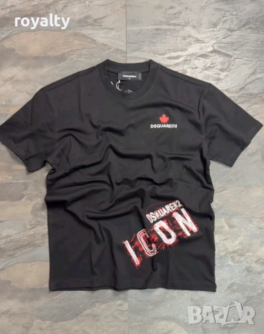 DSQUARED2 Icon Нова Черна Мъжка Тениска 