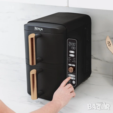 Нов Фритюрник с горещ въздух (Airfryer) Ninja Double Stack XL Limited Deluxe , 2470 W,9,5l, снимка 5 - Фритюрници - 54305022