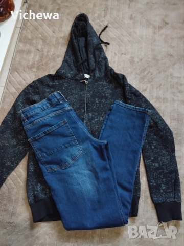 Мъжки лот дънки е суитшърт, снимка 3 - Спортни дрехи, екипи - 52739226