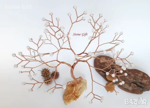 Дръвче Лунен камък, Идея Юбилей, Подарък Коледа, Подарък Перли, Бижу, Подарък Сватба, снимка 2 - Други - 34516349