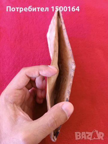 портфейл от естествена кожа на питон, нов, снимка 4 - Портфейли, портмонета - 37690376