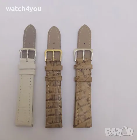 НОВА БЯЛА КАИШКА ОТ ЕСТЕСТВЕНА КОЖА.БЕЛИ КАИШКИ ЗА ЧАСОВНИЦИ.BIALA KAISHKA BQLA KAI{KA WHITE STRAP, снимка 12 - Каишки за часовници - 37700150