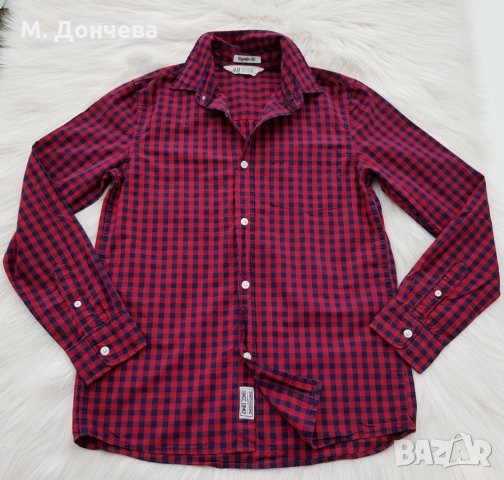 Карирана риза H&M 11-12 години  , снимка 6 - Детски ризи - 30903095