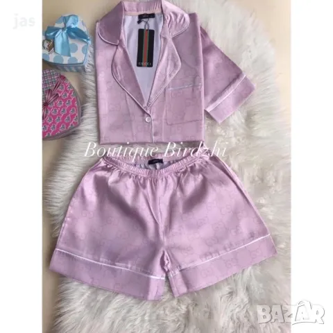 Сатенена пижама Gucci, снимка 3 - Пижами - 49164379