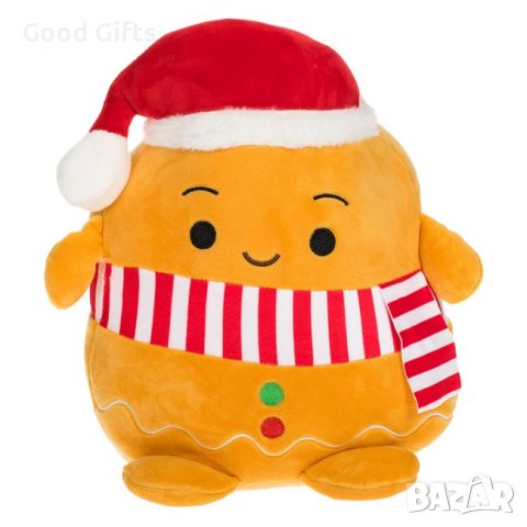 Коледна плюшена играчка-възглавничка, Коледна бисквитка, 30см, снимка 1 - Плюшени играчки - 42792650