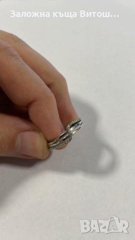 Златен пръстен 14к/1.92 гр. ( бяло злато ), снимка 3 - Пръстени - 39032402