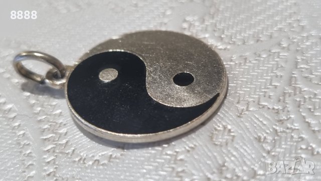 Оригинална сребърна висулка Ин Ян , снимка 4 - Колиета, медальони, синджири - 44246170