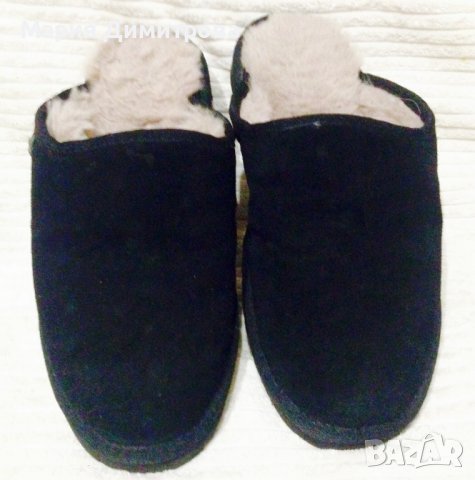 Топли пантофи естествена агнешка кожа НОВИ, снимка 2 - Пантофи - 38857062
