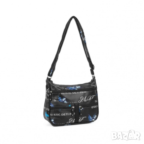 Дамска чанта с артистичен принт и регулируема дръжка, снимка 7 - Чанти - 52138008