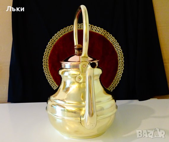 Бронзов чайник 3 литра,позлата. , снимка 3 - Антикварни и старинни предмети - 37512772