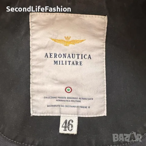 Aeronautica Militare дамско яке тренчкот размер М черно Италия , снимка 5 - Якета - 56090803