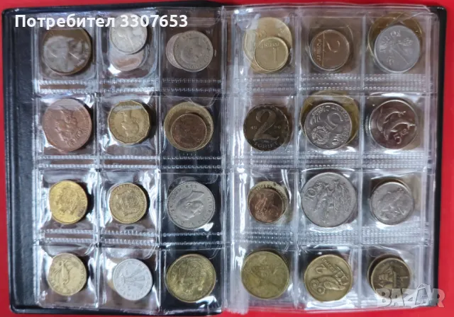 Колекция различни на вид монети в класьор червен от 120 брОЯ, снимка 3 - Нумизматика и бонистика - 47535329