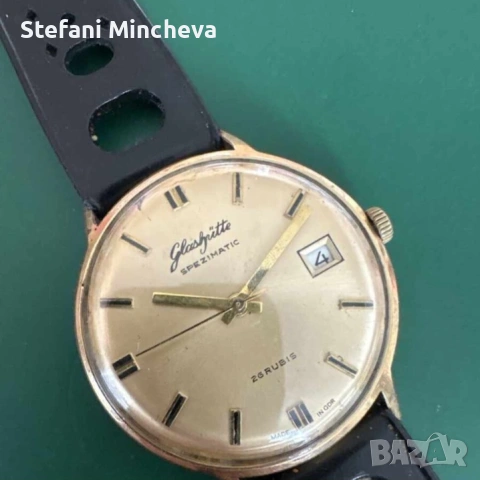 Glashutte Spezimatic позлатен мъжки часовник. Работи. Рядък 