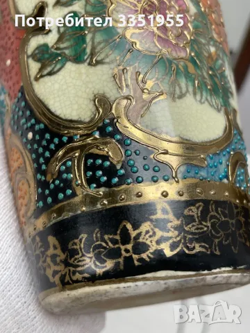 Стара Ваза Satsuma оригинал, снимка 3 - Вази - 50053396