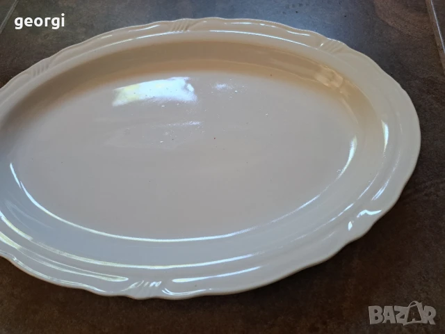 българско порцеланово плато елипса 26/2, снимка 2 - Сервизи - 50598274
