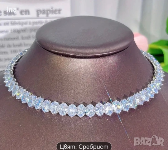 Цирконово колие , снимка 2 - Колиета, медальони, синджири - 53193937