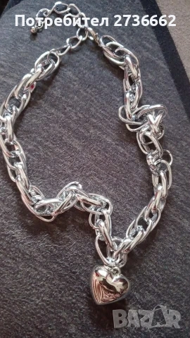 Масивно колие " Сърце ", снимка 4 - Колиета, медальони, синджири - 54148392