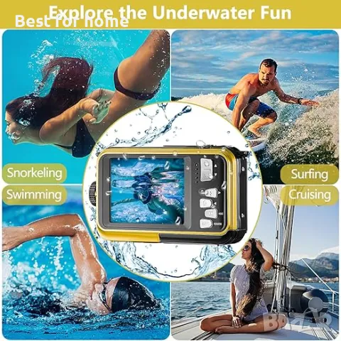  Камера за подводни снимки с двоен екран  YISENCE, снимка 9 - Камери - 49880415